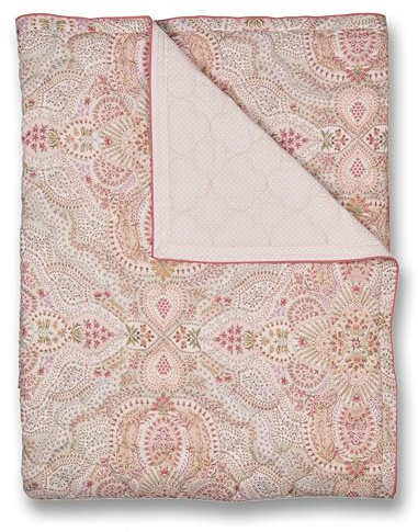 Pip Studio Moon Flower Quilted Cushion Zierkissen - 45 x 70 cm cm - Baumwolle - Hellrosa