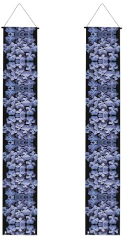 Bannières décoratives pour porche imprimées Mauve Hortensia, parfaites pour la maison ou les décorations de fête de remise de diplôme