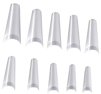 TEHAUX 500 Pièces de Faux Ongles Blancs, Accessoires de Manucure, Conseils pour Ongles, Faciles à Poser et Retirer, pour Présentation Nail Art