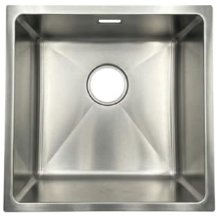 AZERODESIGN-Fregadero-Fregadero cocina-Fregadero cocina 1 seno-Fregaderos modernos para cocina-Fregadero sobre encimera-Fregadero bajo encimera-Fregaderos modernos (ACERO INOX, 440 X 440 MM)