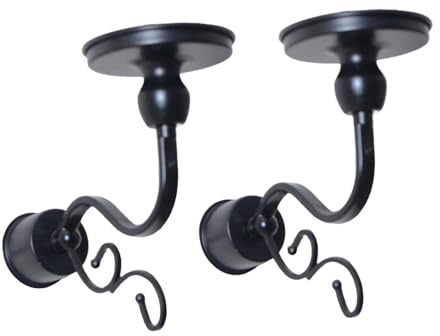 LOVIVER 2 portavelas Decorativos para cumpleaños, Comedor, hogar, Escritorio, Festivales. Soporte de Pared versátil para Velas, Negro