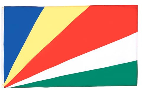 AZ FLAG Drapeau Seychelles 90x60 cm Seychellois Polyester 100D 2 Œillets | Usage intérieur et extérieur Drapeau décoratif coutures doubles et bords renforcés avec œillets métalliques