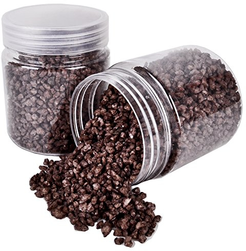 Dadeldo Steine Deko Granulat fein 300g Weiss Streudeko Rocks Nuggets (Braun)