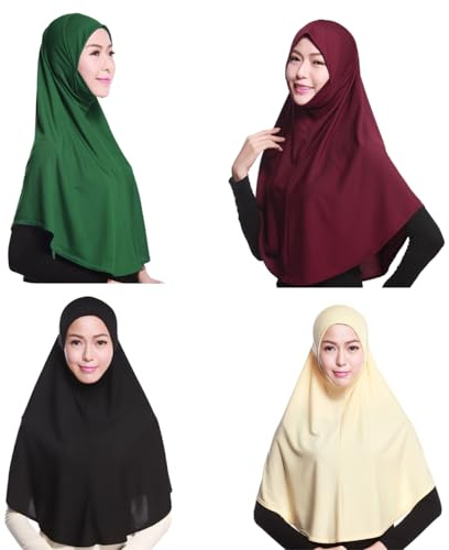 GladThink 4 X Full Cover Frauen Muslim Hijab Caps Islamische Schals