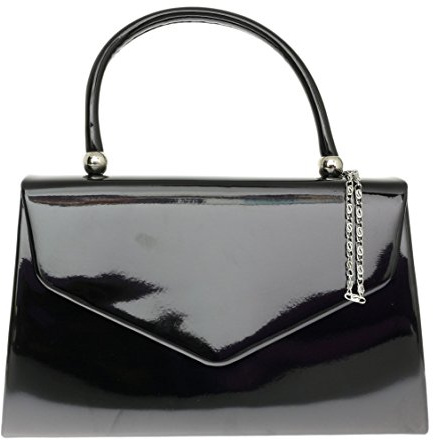 Girly Handbags Lack Clutch Handtasche Klein Hartschalenkoffer Damen