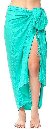Große Auswahl an Pareo Sarong Tuch Damen Herren - Wickelrock Strand - Strandtuch blickdicht als Wickeltuch oder Handtuchkleid und Wickelkleid Unisex Frauen und Männer einfarbig Uni mit Schnalle