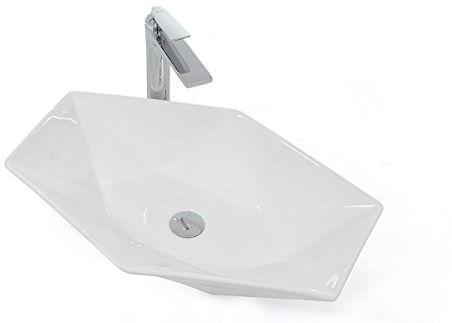 Design Keramik Waschtisch Handwaschbecken Aufsatz-Waschschale 63,5cm x 41cm x 13,5cm FÜR BADEZIMMER GÄSTE WC Vega