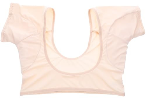 Healifty Women Underarm Sweat Vest Breathable Sweat Guard Underwear Absorbing Pads Reusable Comfortable for Sports Daily Wear Skin Colour Size