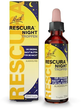 Original Bach RESCURA NIGHT Tropfen alkoholfrei: (ehemals Rescue) Bachblüten-Mischung + White Chestnut, 20ml