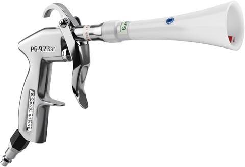 GOCCIDA Tornado Dry Cleaning Gun with Brass Adjustable Air Flow Nozzle,Air Blower Gun Quickly Blasts Dirt and Dust from Surface Works with Air Compressor
