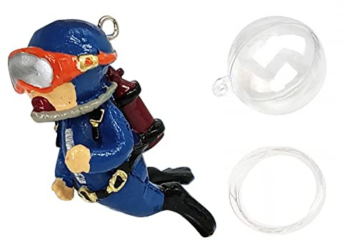 DONGKER Aquarium Deko, 1 Stück süßer Schwimmende Kleine Taucher Ornaments, Landschafts Dekoration Zubehoer für Aquarium und Aquarien Zuhause Büro