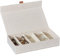 LOVE IT STORE IT Premium Custodia Occhiali in Lino-Cotone - Portaocchiali con 5 Scomparti in Velluto - Coperchio con Chiusura Magnetica - Rinforzo in Legno - 30x17x6 cm - Beige