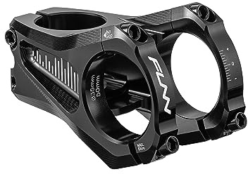 Funn Equalizer Bike Stem with Zero Rise- Length 50mm stem with 35mm Bar Clamp, 0 Degree Alloy Bike Stem for Mountain Bike and BMX Bike (Black)