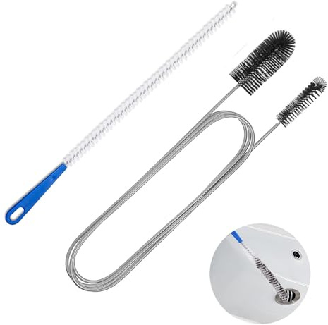 2Pcs Double-Ended Drain Pipe Cleaner Brush for Kitchen Sink & Bathroom Shower Unblocker