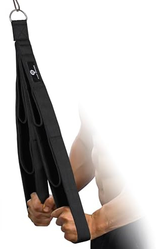 EVMT Corda Tricipiti per Cavi – 68 e 50 cm, Accessori Palestra LAT Machine | Corda Robusta per Macchina a Cavi – Face Pull, Estensioni Tricipiti – Home Gym – 2 Lunghezze Incluse
