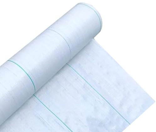 Yuzet 2m x 25m White 100gsm Heavy Duty Weed Control Fabric, Ground cover Membrane, UV stabilised Weed Barrier Fabric. Under Patios, Garden, Flower beds, Landscaping - weed suppressant membrane