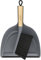MR.SIGA Juego de Recogedor y Cepillo, Combo de Cepillo y Recogedor Portátil con Mango de Bambú, Gris, 1 Juego