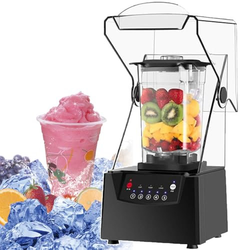 2L Licuadora Para Batidos Con Pantalla Táctil Inteligente, Licuadora Comercial, Velocidad Ajustable, Máquina Para Hacer Batidos, Licuadora Para Jugos De Frutas, Para El Hogar