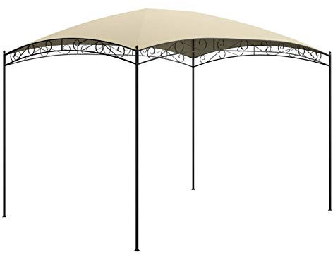Xichuzi Pavillon, Faltpavillon, Pergola, Partyzelt, Standmarkise, Sonnenzelt, Garten Pavillion, Grillpavillon, 3x4x2,65 m Cremeweiß 180 g/m²