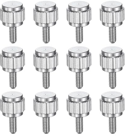 QUARKZMAN 12pcs Vis À Molette M2x5mm En Acier Inoxydable Vis De Verrouillage Boulons À Tête Plate Ronde Pour Accessoires D'outil De Mesure Calibre À Coulisse, Argent