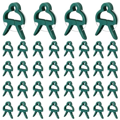 Ayizhiniu 100pcs Pflanzenclips, Pflanzen Tomaten Klammern, Wiederverwendbare Pflanzenklammern, Gilt für Festes Pflanzenklettern Hilfsmittel (50 Große + 50 Kleine)