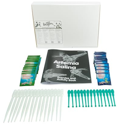 Aqua Dragons, Life Cycle Study Classroom Kit. Hatch, Grow & Learn about live Artemia Salina. Perfect for studying the life cycle at school or for STEM clubs