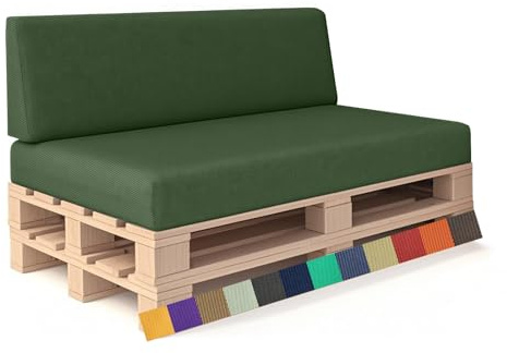 QINGLV palettenkissen 120x70x3cm Innenfüllung: weißer 50D-Schau Wasserbeständig imprägniertes Oxford-Gewebe Waschbar -Olivgrün.