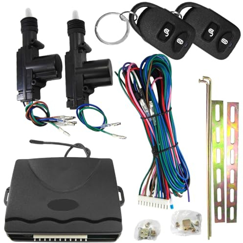 MACHSWON Keyless Entry System, Car 24V Central Lock Locking System with 2 Actuator, 2 Remote, Car Security System Compatible with Most Vehicles
