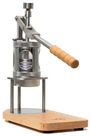 ALM KOPi MS1 (51mm) - Mini Portable Manual Espresso Machine with Wooden Base, Lever Press Coffee Machine, No Electricity Required, for Home, Travel and Camping
