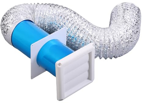 Fabater Kit di Ventilazione per Asciugatrice, Tubo di Ventilazione da 4 Pollici, Connettore e Kit di Canalizzazione a Parete per Circolazione Dell'aria della Rondella a Soffitto