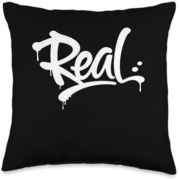 Real Graffiti Handstyle Street Art Script Throw Pillow