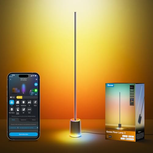 Govee Floor Lamp 3 with Luminblend+ Technology,RGBWWIC 2100lm Standing Lamp