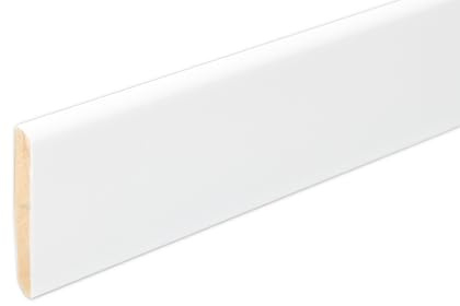 Battiscopa in Legno Massello Laccato Bianco, Sezione 70x10 mm, Sagoma Liscia, Aste da 250 cm, 5 pz, Totale 12,5 metri, €/ml 4,85