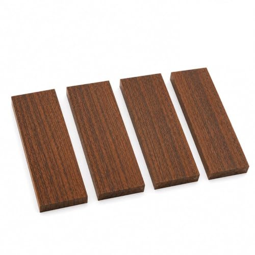 Blocchi in Legno di Afrormosia 15x5x1 cm – Set da 4 Pezzi per Manici Coltelli, Knife Making, CNC, Intaglio, Pirografia, Tornitura, Legno Esotico Africano Essiccato in Forno ARMLAZER