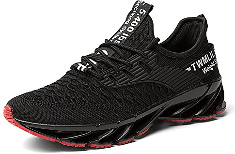 Sportskor Löparskor Andningsbara Lätta sneakers Gym Fitness Sneaker för män Kvinnor 18 Black red 40EU