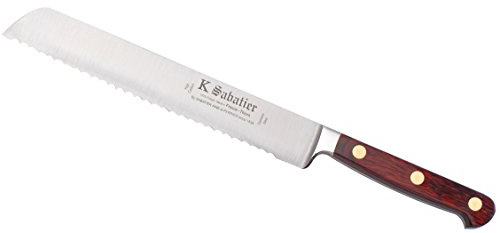 K SABATIER - Pain 21 Cm Gamme Auvergne - Acier Inoxydable - Manche Bois - 100% Forge - Entièrement Fabrique en France