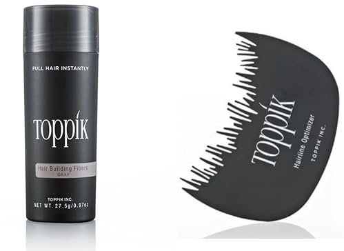 TOPPIK 27,5 gr. Grau Haarverdichter + TOPPIK Hairline Optimizer - Sparangebot!