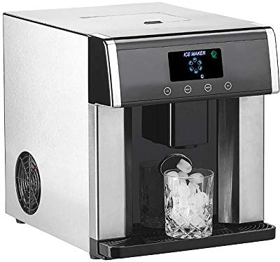 Machine à glaçons et distributeur deau avec écran et boîtier en acier inoxydable EWS-2350 [Rosenstein & Söhne]
