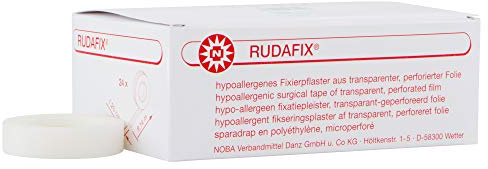 NOBAMED RUDAFIX Fixierpflaster ohne Seitenscheiben, Größen:1.25 cm - Packung zu 24 Rollen