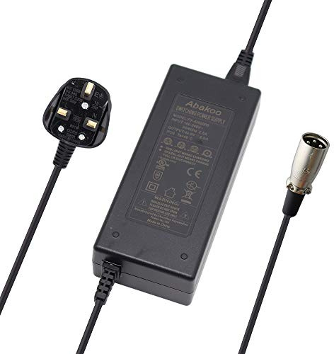 Abakoo 42V 2A Lithium Battery Charger for 36V 10 Series XLR Male 3-Pin for Mini Dirt 650 Izip I600 I750 I1000, Mongoose M750, X1000 S1000 ST1000 S600 S750