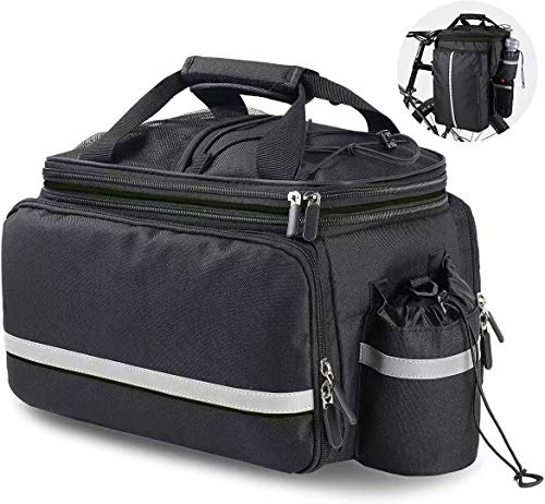 Nircho Sacs de Sacoche de vélo, Sac de vélo étanche de Grande capacité 20-35L pour Sacoche de Coffre arrière, Poche de Rangement Extensible pour vélo avec bandoulière VTT