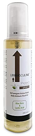 Gel Hygiène Intime Homme au PH 4.0 - Acide Lactique + Aloe Vera + Lactobacillus + Huiles Essentielles - Adoucit, hydrate et apaise la peau de la zone intime de l'homme - 200 ml