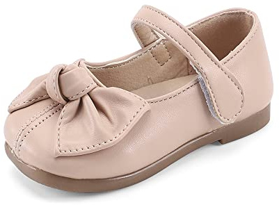MASOCIO Ballerine Fille Chaussure Princesse Ballerines Enfant Fille Ceremonie Premier Pas Étudiants Mary Janes Taille 26 EU Rose