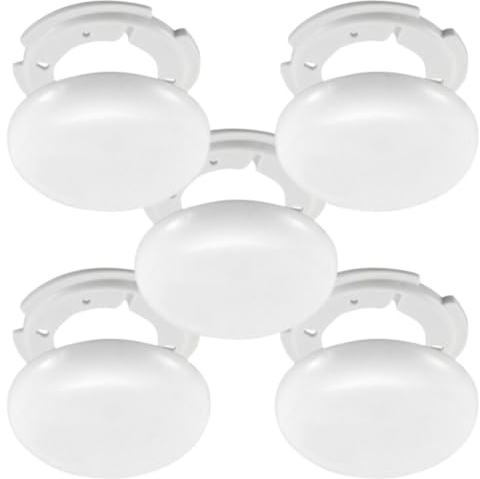 5 pezzi scatola di derivazione bianca da soffitto piatta scatola di copertura per cavi, scatola di giunzione a parete, baldacchino di distribuzione, colore bianco, 100 mm, rosetta da soffitto bianca