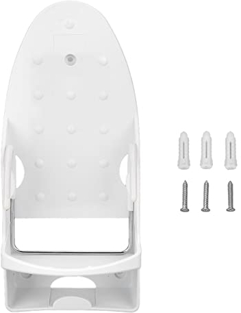 Support de planche à repasser support de fer électrique 2 en 1 support de planche de fer résistant à la chaleur support de rangement de planche à repasser mural étagère avec crochets (Blanc)