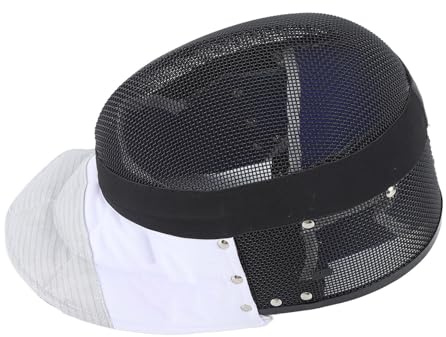 SIXRUN Fechtsportmaske Fechtschutzhelm mit Gepolstertem Latz für Tägliches Training und Wettkampf Schwarze Fechtsportmaske Fechtmaske