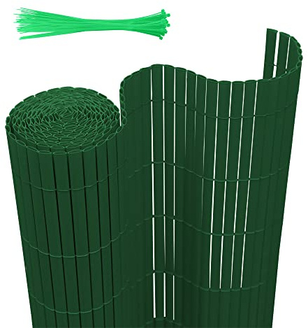 Joparri Brise-Vue en PVC, Canisse en PVC de renforcement 4 Poids, Vert, Résistant aux intempéries, Bandes Brise-Vue Stables, pour Jardin, Balcon, terrasse, clôture, revêtement de Balcon, 80 x 500 cm