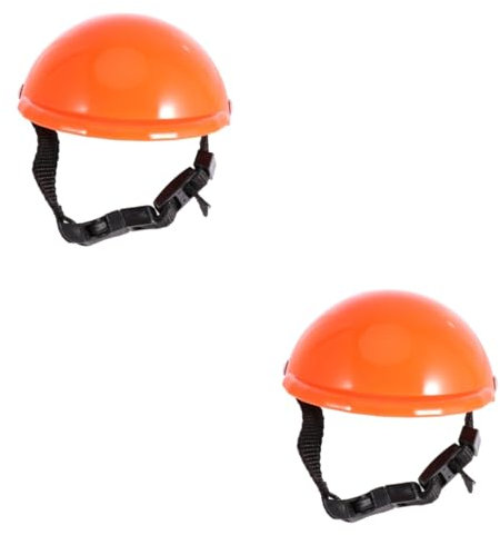 Sosoport 2 Stücke Welpen Helm Hund Hut Pet Supplies Regendicht Für Hunde 4 Zoll Orange