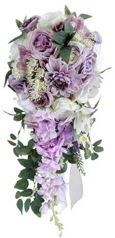 harayaa Hochzeitssträuße für die Braut, Wasserfall-Hochzeitsblume, Brautjungfernsträuße, Brautstrauß für die Hochzeit