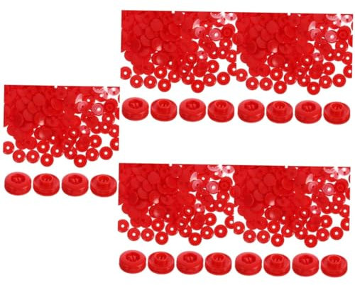 SEWACC 500 Sätze Kippschalter Hemdknöpfe Kleidungsknöpfe kinderkostüm kostüm für kinder mütze Tasten Kleidungsersatzknöpfe Druckknöpfe für Kleidung nahtlos Knopf Werkzeug Plastik rot
